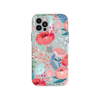 Tech21 Evo Art Botanical garden Case for Apple iPhone 12/12 Pro - Coral Red